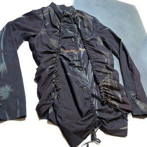 RUNDHOLZ BLACK LABEL Cotton Shirt/Cardigan, Size SMALL